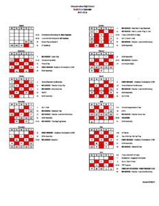 2017-18 MHS Red White Calendar - Messalonskee High