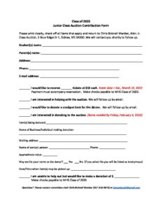 Spring Nutrition.pdf Parent Contribution Form_Class of 2023 Auction - Messalonskee High
